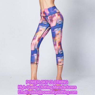 Custom Ladies Sports Leggings Gym Clothes Sexy Running Floral Print Yoga Tights Women Fitness Yoga Pants From Power Sky Garment Factory