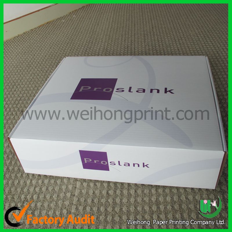 Corrugated Paper Box with Plastic Handle