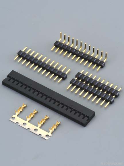 1.27mm Pin header, single row, straight