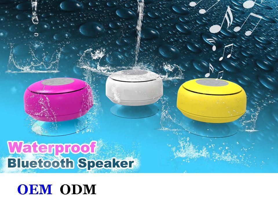 Mini HIFI Waterproof Shower Wireless Bluetooth Speaker Handsfree+ Mic+ Suction
