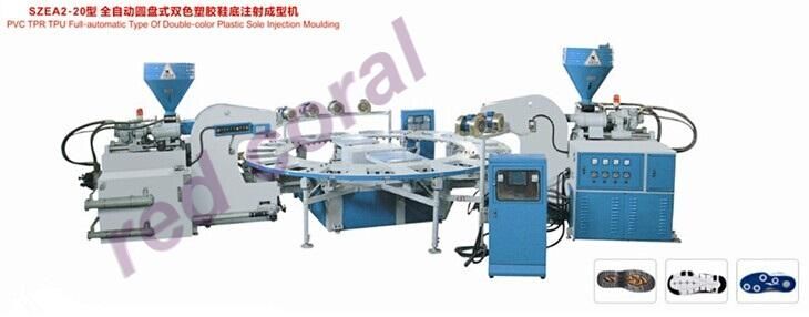  Pvc tpr tpu full automatic double color sole injection machine