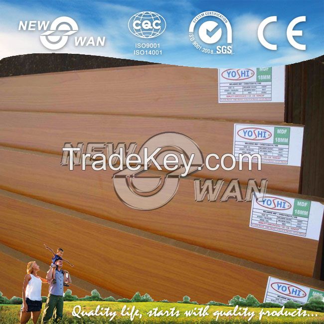 Waterproof 18mm Melamine Laminated MDF Board, Melamine MDF Sheet 