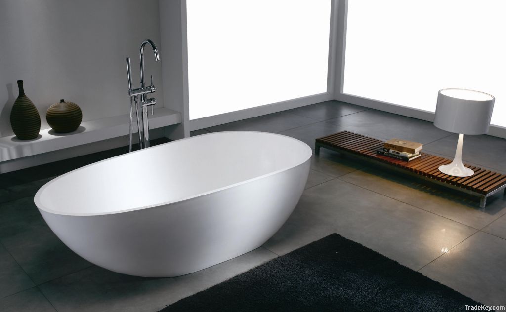 artificial stone solid surface bathtub