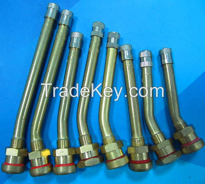 European style metal clamp-in tire valves for truck