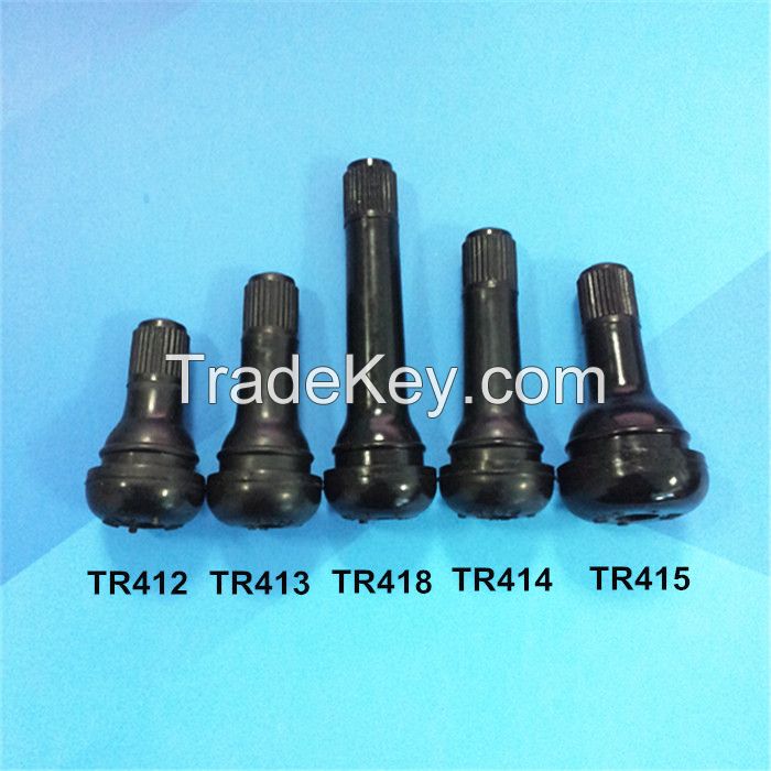 Snap-in tubeless EPDM rubber tire valve for passenger car