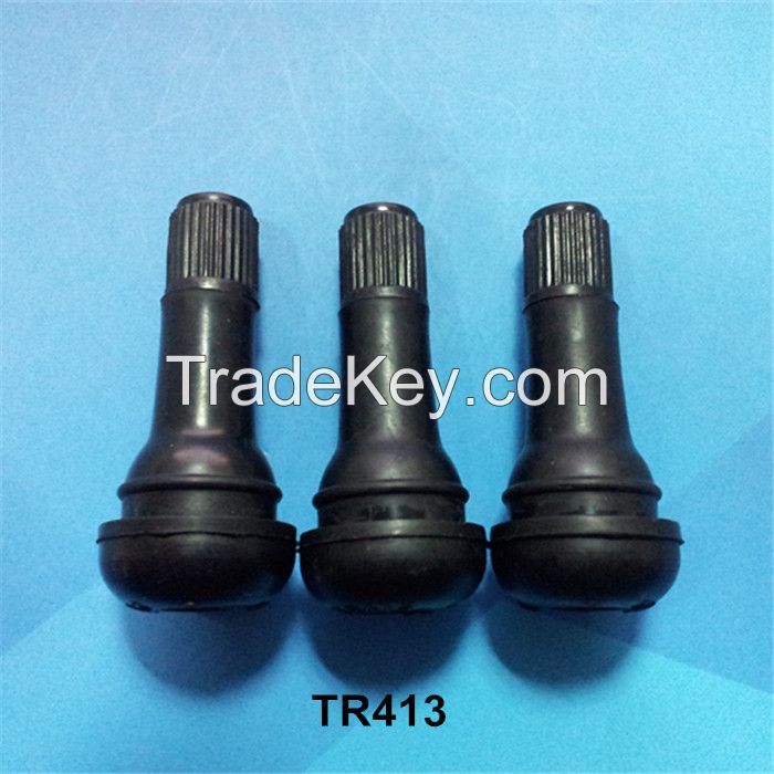 Snap-in tubeless EPDM rubber tire valve for passenger car