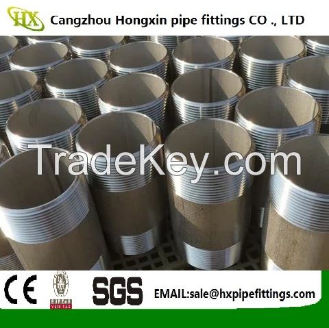 1/2-12 inch steel pipe nipples, Galvanized steel pipe nipples with NPT thread