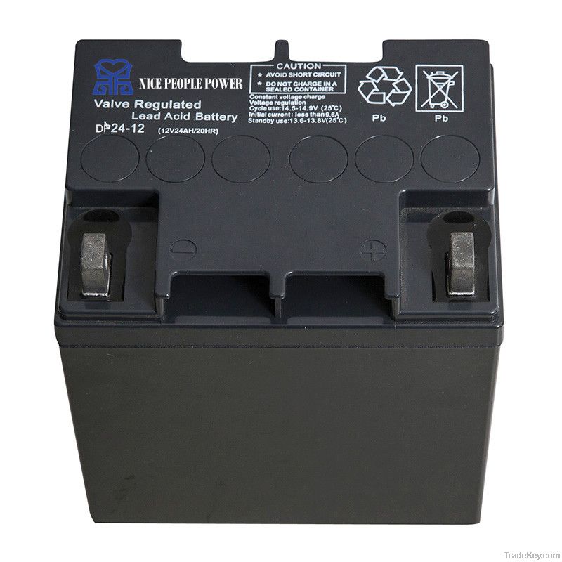 rechargeable sealed lead acid battery 12V24Ah