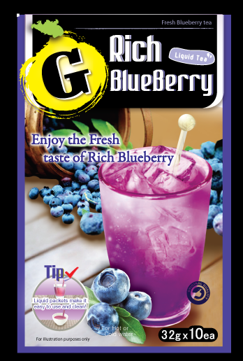 (NEW) Gold Blueberry Liquid Tea (10 packets)