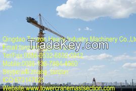 6 Tons 140m Self Climbing Building Tower Crane For Power Stations / Br