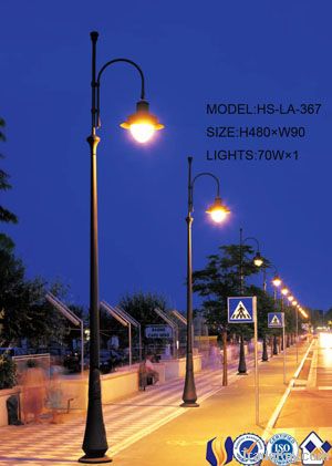 Street decorative cast iron lighting pole& antique aluminum lamp post
