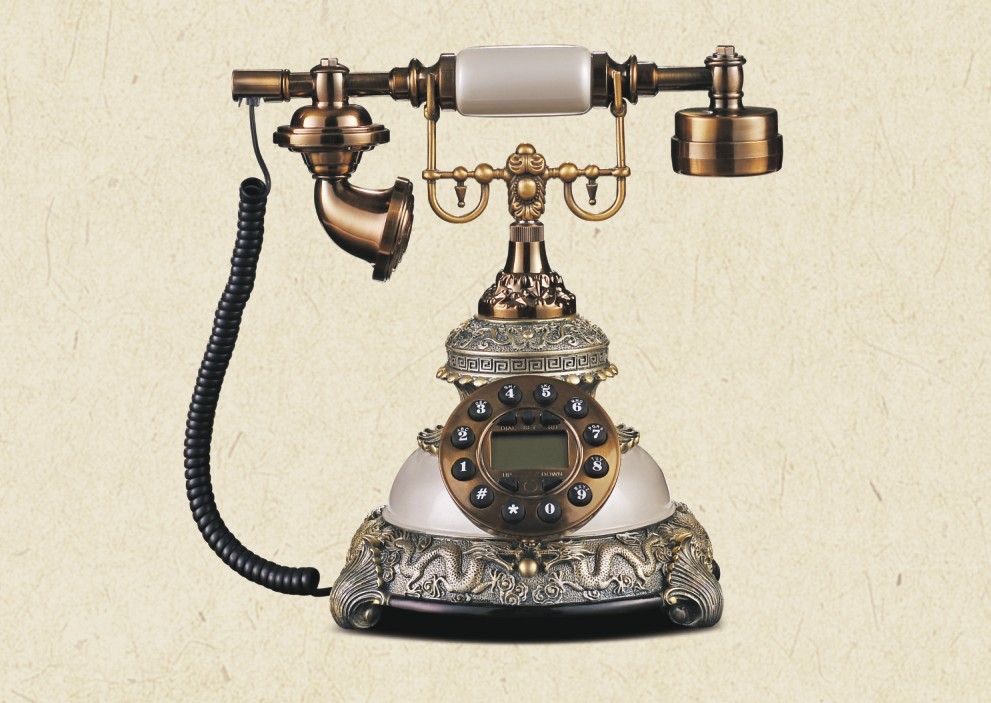 living room decorative antique telephone