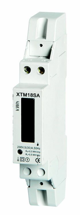 Electronic Single Phase Din Rail Energy Meter Xtm18sa