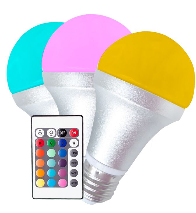 IR Remote Controlled 4.2W/E27 LED Mood Bulb Lights