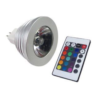 Energy-saving 12V AC/DC 3W 16-color RGB LED Spotlight Bulb