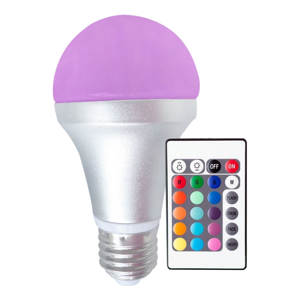 IR Remote Controlled 4.2W/E27 LED Mood Bulb Lights