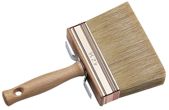  ART. 41 Block brush, whithe bristles, wooden handle.