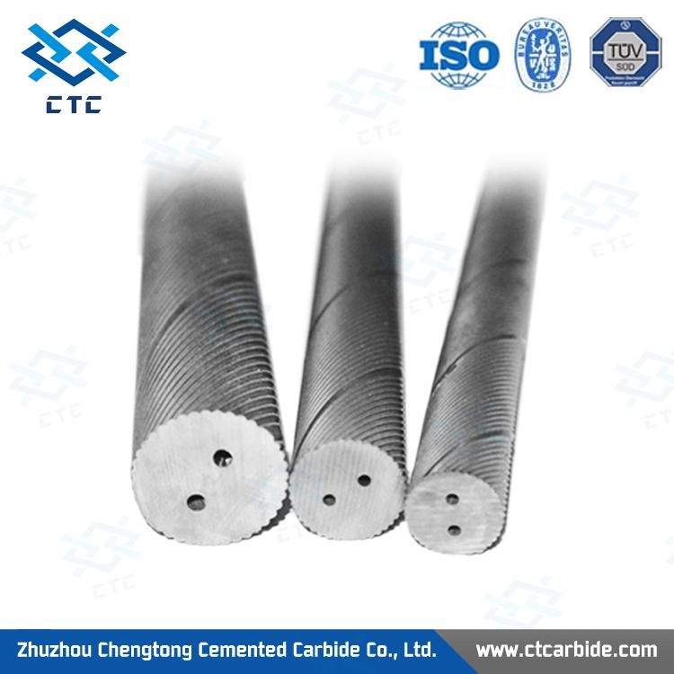 cemented carbide rod with two straight hole
