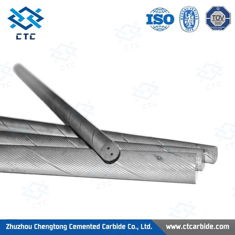cemented carbide rod with two helix holes