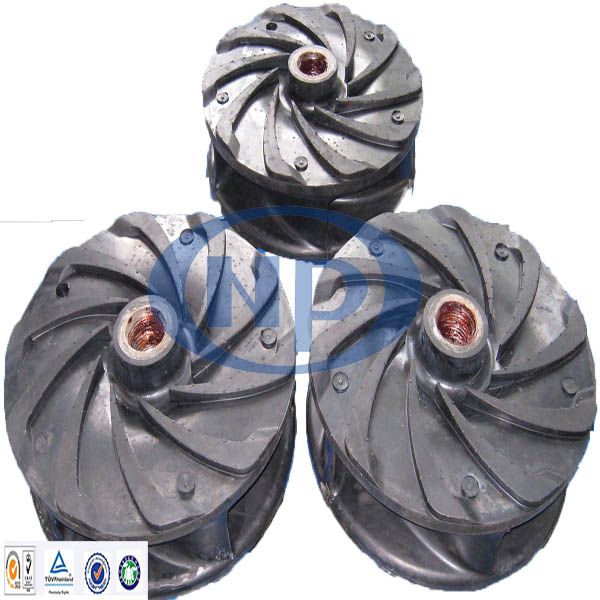 wet spare parts replaceable warmen slurry pump rubber impeller