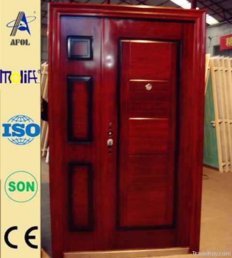 AFOL reinforced steel security door, red security steel door