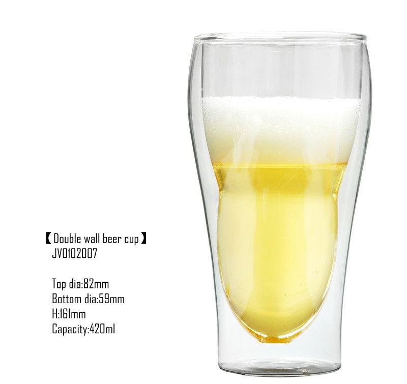 RELEA Double Wall Beer Glass Cup