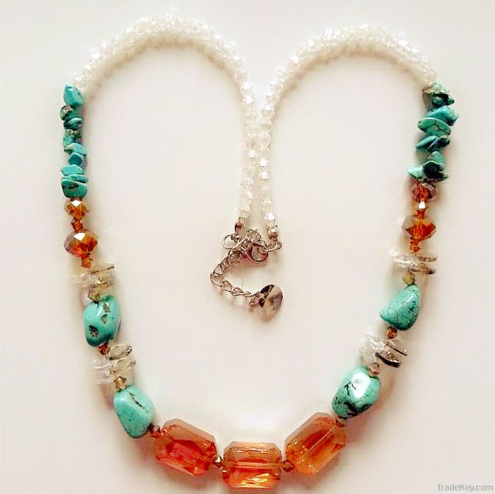 Crystal agate handmade necklace unique style