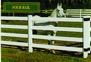 pvc white picket horse rails fence