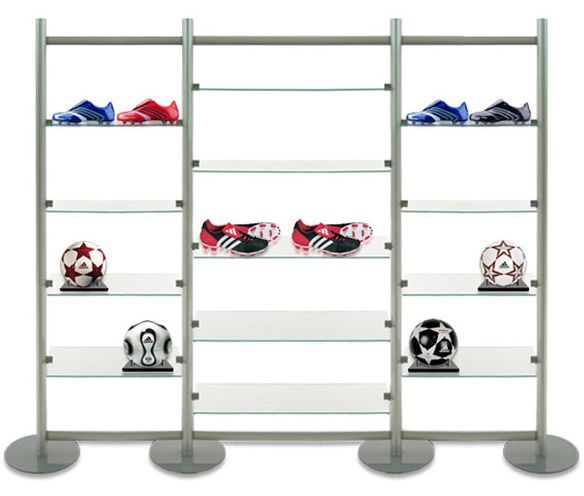 Triple Bay 4 Tier Glass Shelving Model No:MS-D004