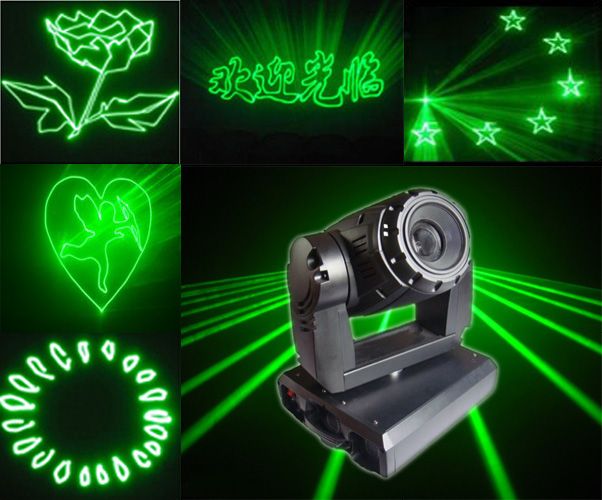 1W High Power Green Animation Laser Moving Head Light