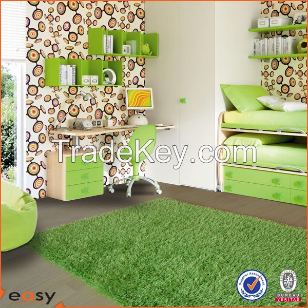 Plush plain green home floor rugs in perfect structure