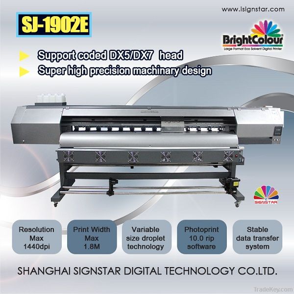 1.8m eco solvent printer dx7 for flex pp vinyl printing