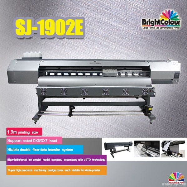 high quality eco solvent printer machine with dx7 print head