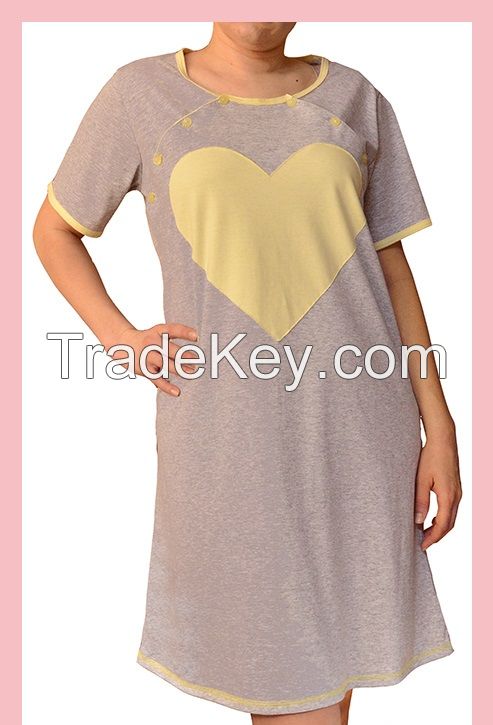 Maternity and Nursing Nightdress with Heart