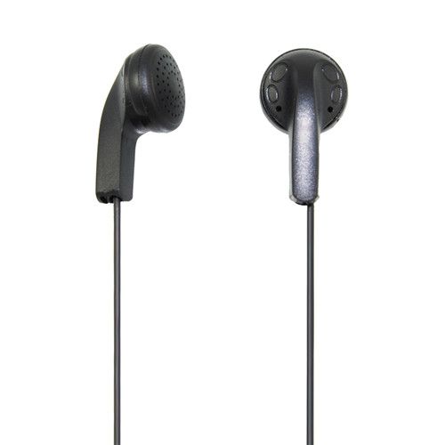 Black cheap earphones for promotion in plastic