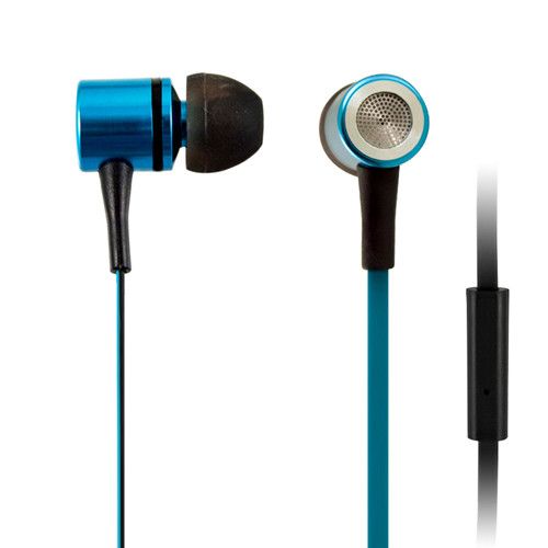 Blue Metal Stereo earphones for MP3