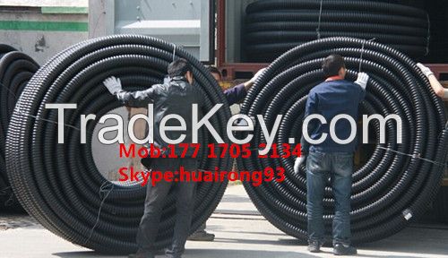 HDPE Single Wall Corrugated Perforate Pipe, Black HDPE Carbon Bellows