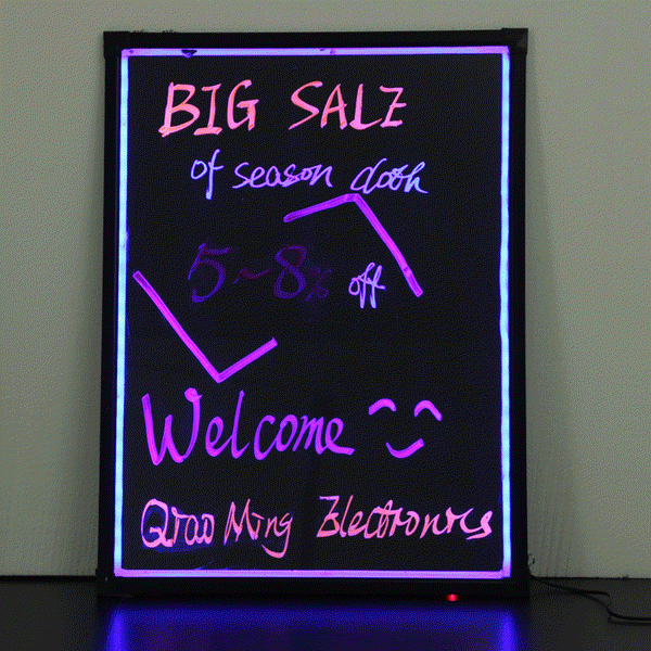 2014 New Product Fluorescent Led Writting Board for advertising CE&amp;ROHS Certificate Factory Direct