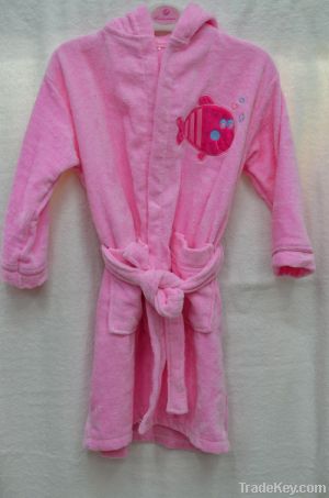 Yiwu pink kids cheap bathrobe