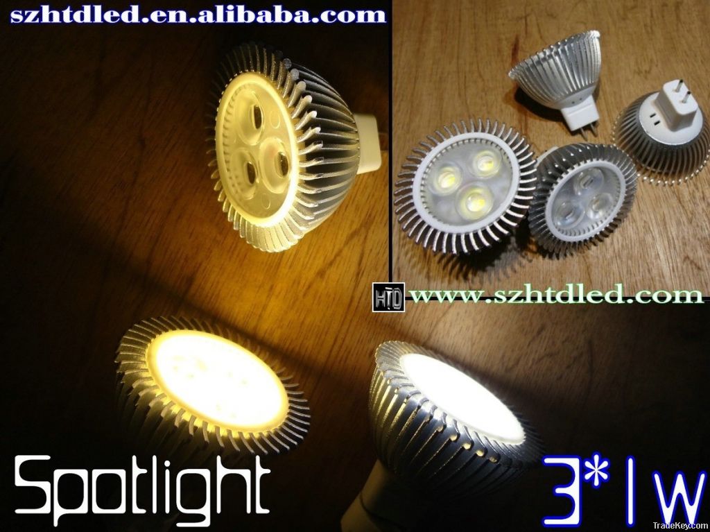 HTD 2014 Hot sale LED Spotlight 3*1W