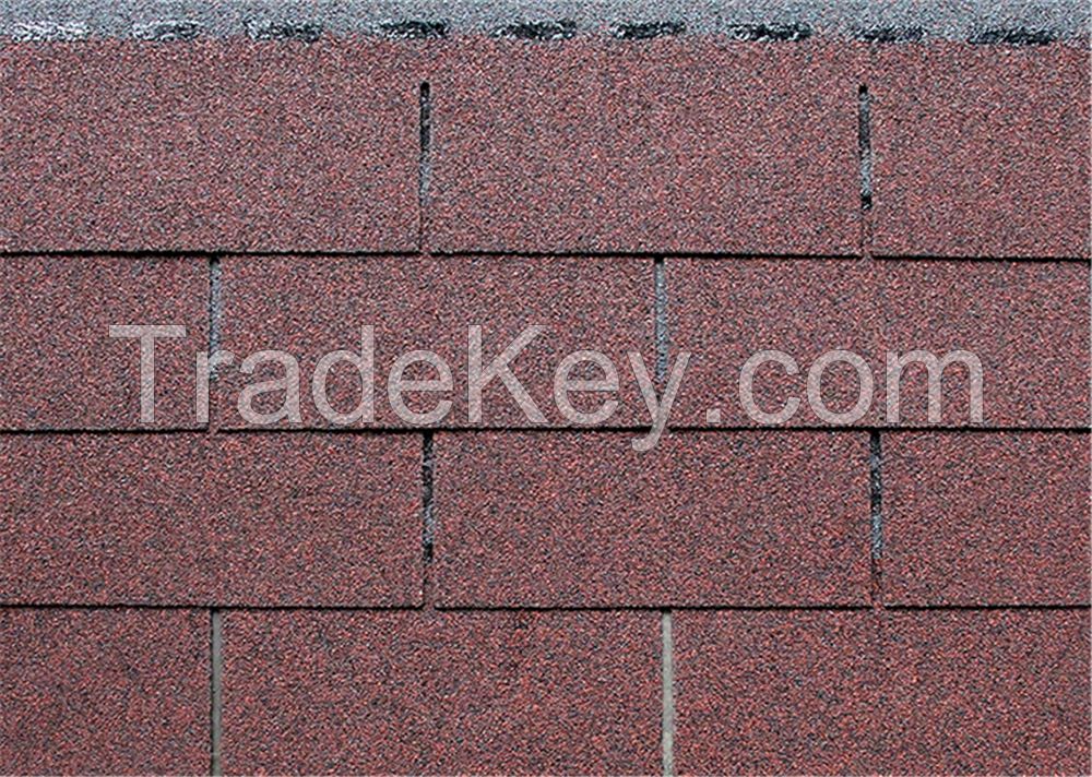 3-Tab asphalt shingle-asia red