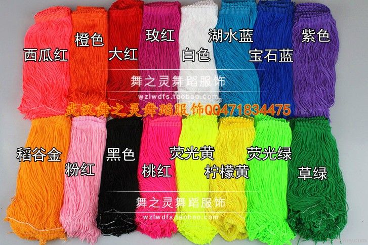 Latin dance tassel garment accessories