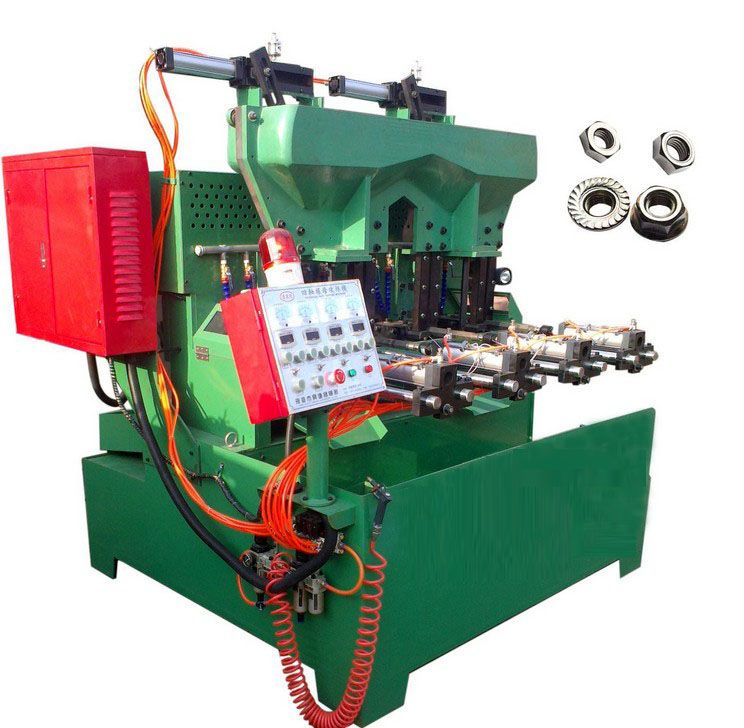 The vapour-pressure type 4 spindle flange &amp;amp; hex nut tapping machine