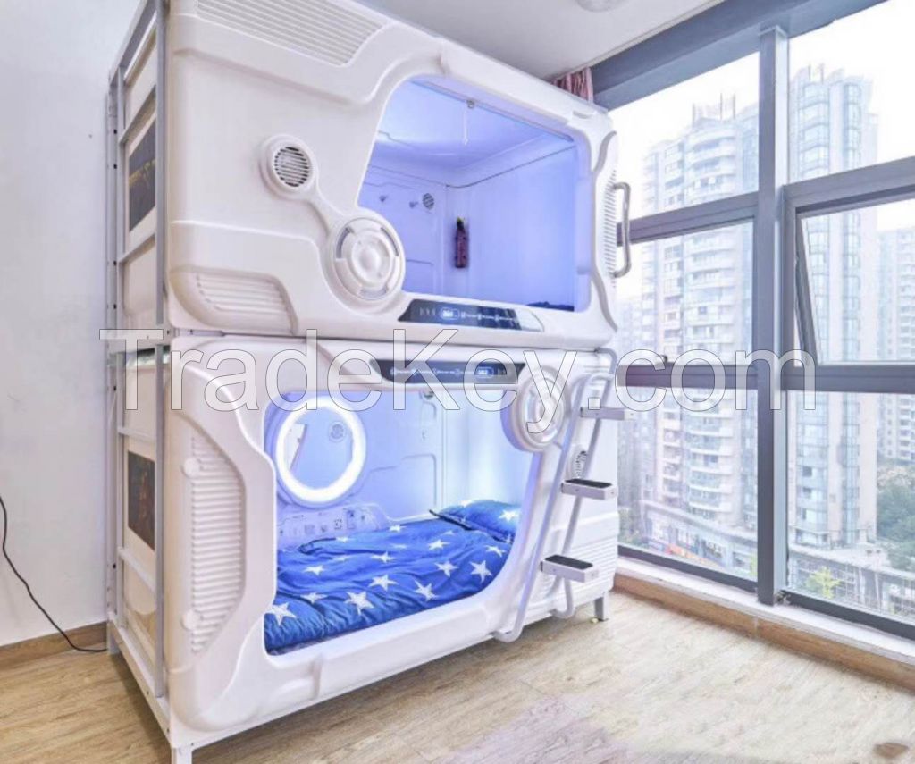 Capsule Bed At Home For Hotel Capsule Bed Bedroom In Office Single Double Soundproof Capsule Hotel Bunk Bed Capsule Bed Sleeping Pods