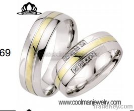 2014 fashion stainless steel couple rings wholesale