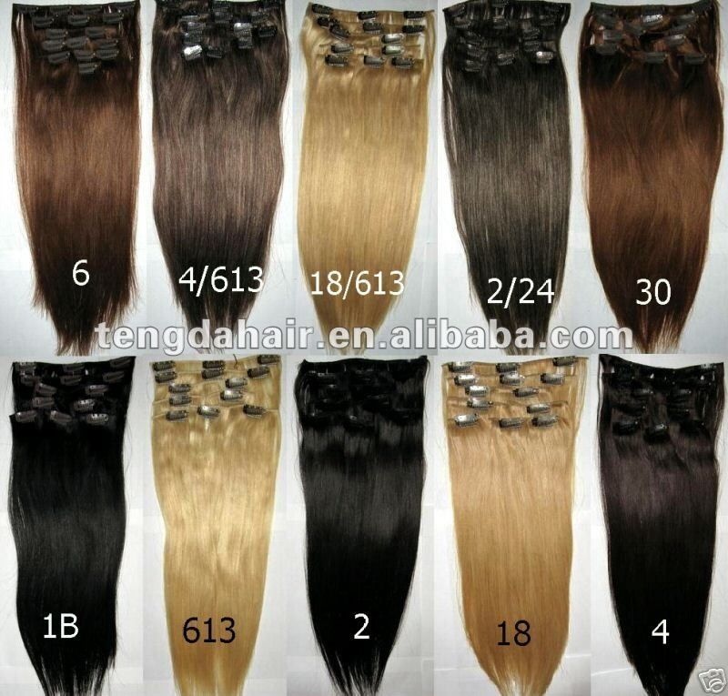 100% human remy hair clip in hair extension
