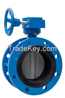 Double flanged center line butterfly valve