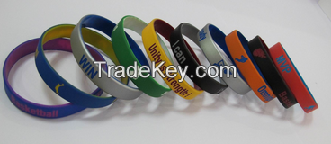 Laser silicone wristband