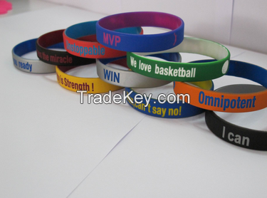 Laser silicone wristband