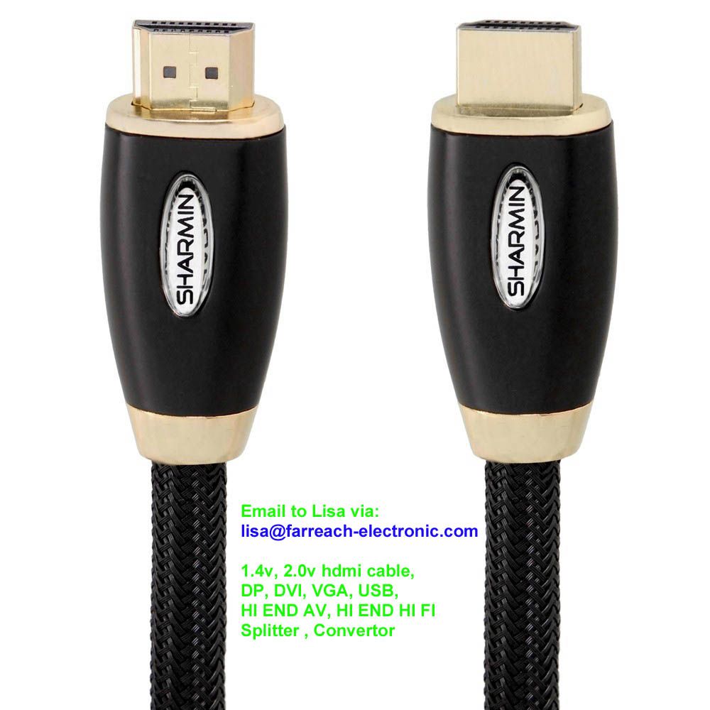 1.4 Version, 2.0 Version HDMI Cable, 3D 1080 P ISO Factroy High speed hdmi cable, CE, ROSH